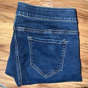 Blue Stretchy High Rise Denim Jean Jeggings Skinny Jeans Size 14 Regular Elastic